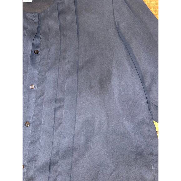 Womens Diane von Furstenberg Black Long Sleeve Soft Button Down Blouse Size 12 - Picture 6 of 7